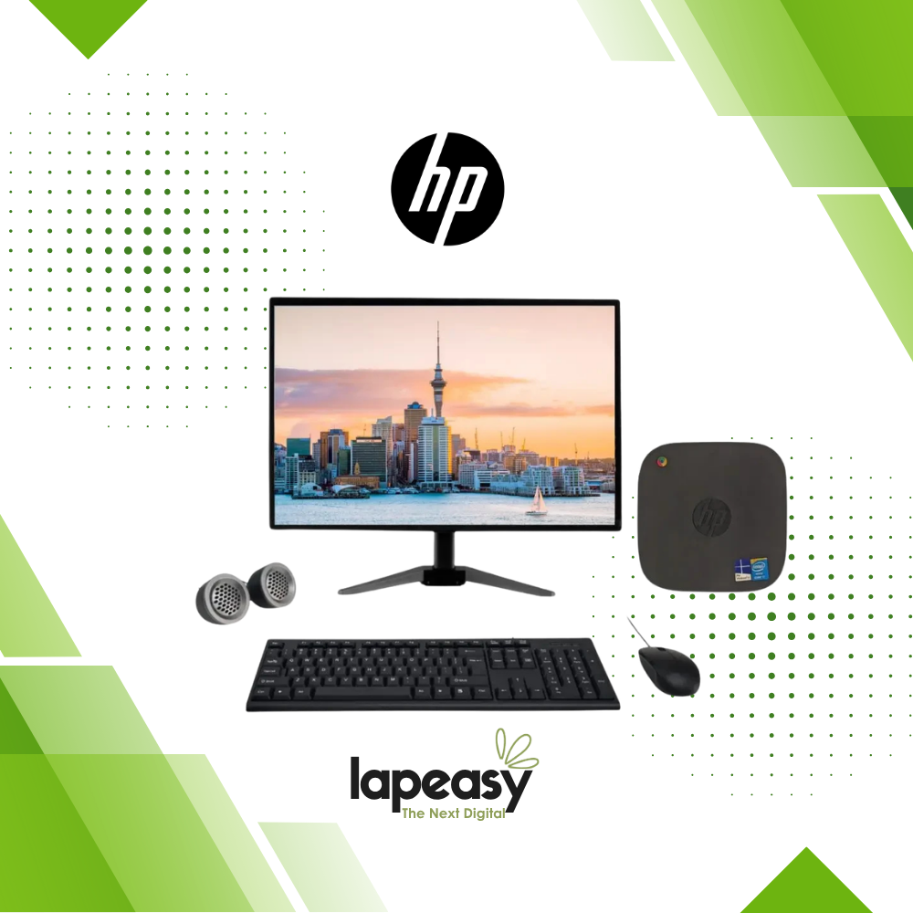 HP Chromebox All-in-One Desktop Computer Set | Intel i7-4th Gen | 22" HD LCD Monitor | Wired KB & Mouse | Speakers| Wi-Fi | Win 10 Pro | Refurbished